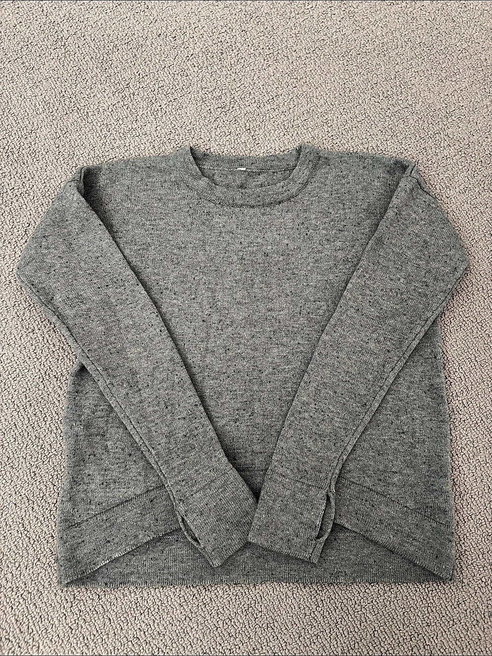 Lululemon Sit In Lotus Gray Crew Neck Sweater - Size 2